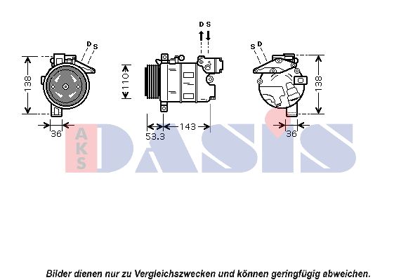 AKS DASIS Kompressor,kliimaseade 851083N
